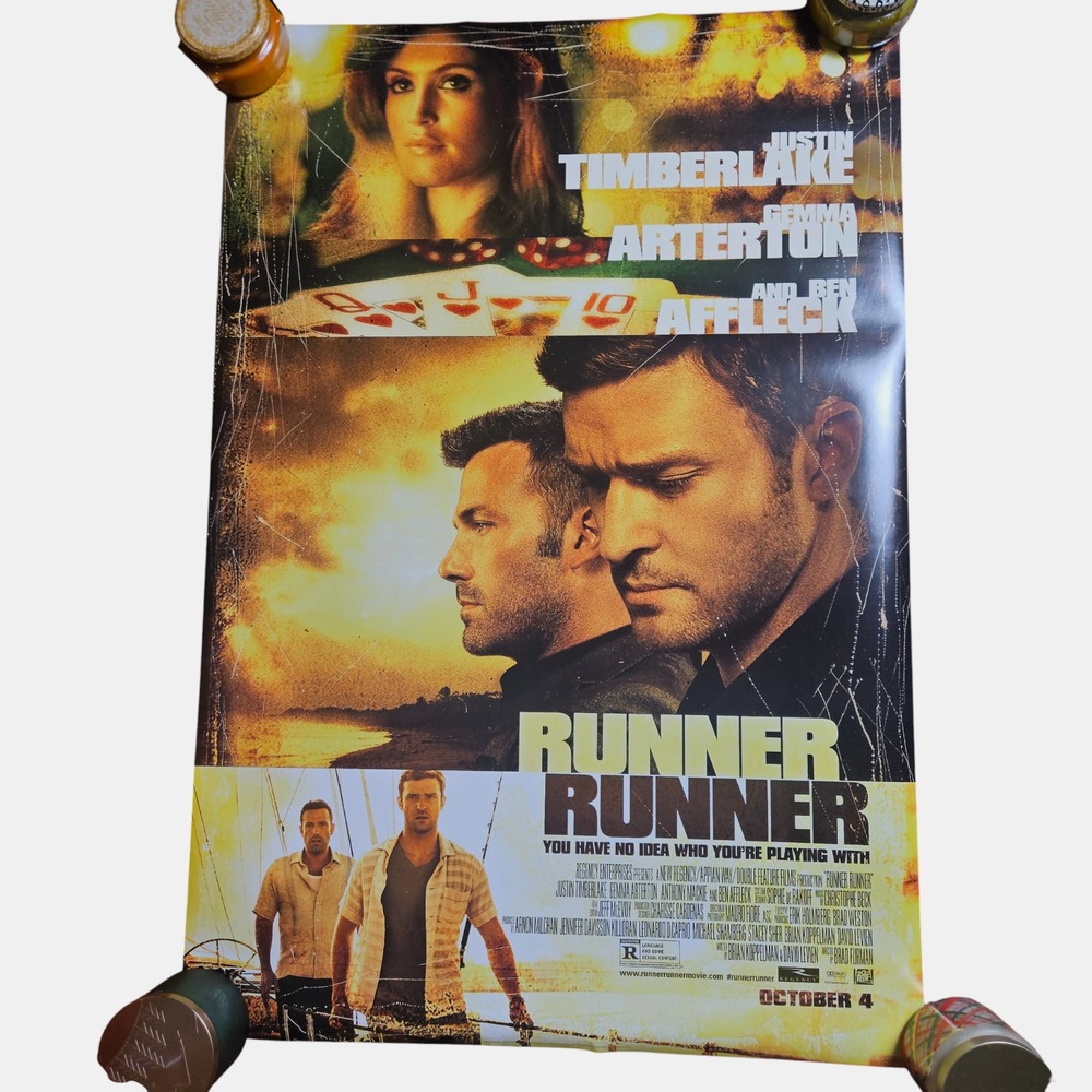 Runner Runner 2013 Promo Movie Poster 27x40 Justin Timberlake, Ben‎ Affleck